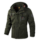 Fashion Men Casual Windbreaker Jacket Hooded Jacket Man Waterproof Outdoor Soft Men's Waterproof Windproof Jackets Breathable Snow Jacket With Hood Modern Winter Clothing Warm Thick Jacket For Outdoor Stevvex