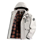 Fashion Men Casual Windbreaker Jacket Hooded Jacket Man Waterproof Outdoor Soft Men's Waterproof Windproof Jackets Breathable Snow Jacket With Hood Modern Winter Clothing Warm Thick Jacket For Outdoor Stevvex