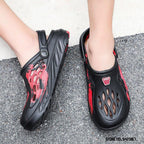 Fashion Men Sandals Summer Hole Rubber Clogs Garden Shoes Beach Flat Slippers Slip On Beach Sandals Lightweight Slippers Water Shoes Stevvex