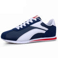 Fashion Men Sport Breathable Running Sneakers Casual Breathable Walking Shoes Sport Athletic Blue White Sneakers Gym Tennis Slip On Walking Outdoor Workout Sneakers Stevvex