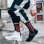 Fashion Men Street Wear Cool Cotton Socks Harajuku Funny Socks Trendy Women Long Socks Crew Socks White Hip Hop Socks Basketball Running Cycling Socks For Men And Women Stevvex