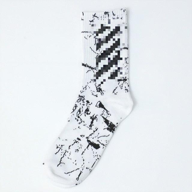 Fashion Men Street Wear Cool Cotton Socks Harajuku Funny Socks Trendy Women Long Socks Crew Socks White Hip Hop Socks Basketball Running Cycling Socks For Men And Women Stevvex