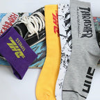 Fashion Men Street Wear Cool Cotton Socks Harajuku Funny Socks Trendy Women Long Socks Crew Socks White Hip Hop Socks Basketball Running Cycling Socks For Men And Women Stevvex