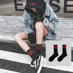 Fashion Men Street Wear Cool Cotton Socks Harajuku Funny Socks Trendy Women Long Socks Crew Socks White Hip Hop Socks Basketball Running Cycling Socks For Men And Women Stevvex