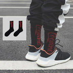 Fashion Men Street Wear Cool Cotton Socks Harajuku Funny Socks Trendy Women Long Socks Crew Socks White Hip Hop Socks Basketball Running Cycling Socks For Men And Women Stevvex