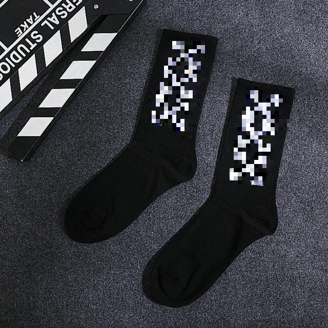 Fashion Men Street Wear Cool Cotton Socks Harajuku Funny Socks Trendy Women Long Socks Crew Socks White Hip Hop Socks Basketball Running Cycling Socks For Men And Women Stevvex