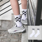 Fashion Men Street Wear Cool Cotton Socks Harajuku Funny Socks Trendy Women Long Socks Crew Socks White Hip Hop Socks Basketball Running Cycling Socks For Men And Women Stevvex
