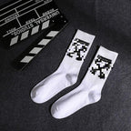 Fashion Men Street Wear Cool Cotton Socks Harajuku Funny Socks Trendy Women Long Socks Crew Socks White Hip Hop Socks Basketball Running Cycling Socks For Men And Women Stevvex