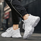 Fashion Mens Sneakers White Trend Casual Comfortable Black Mens Chunky Sneaker Design Summer White Outdoor Running Tennis Sneakers Sport Fashion Comfortable Casual Mens Sneakers Stevvex