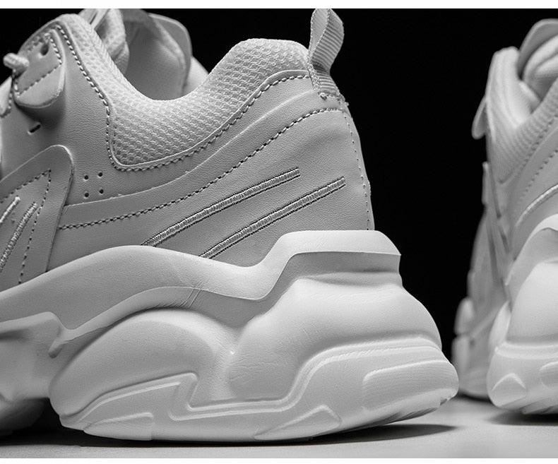 Fashion Mens Sneakers White Trend Casual Comfortable Black Mens Chunky Sneaker Design Summer White Outdoor Running Tennis Sneakers Sport Fashion Comfortable Casual Mens Sneakers Stevvex