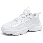 Fashion Mens Sneakers White Trend Casual Comfortable Black Mens Chunky Sneaker Design Summer White Outdoor Running Tennis Sneakers Sport Fashion Comfortable Casual Mens Sneakers Stevvex