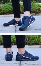 Fashion Mens White Flats Shoes Autumn Breathable Men's Casual Trend Lightweight Comfortable Sneakers Sport Outdoor Fashion Men Sneakers Non Slip Tennis Sport Athletic Sneakers Stevvex