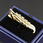 Fashion Metal Men Tie Clip Golden Musical Instrument Shape Simple Bar Clasp  Luxury Fashion Necktie Tie Clips Bar Variety Pattern Mens Suit Wedding Gift Unique Tie Clip Stevvex
