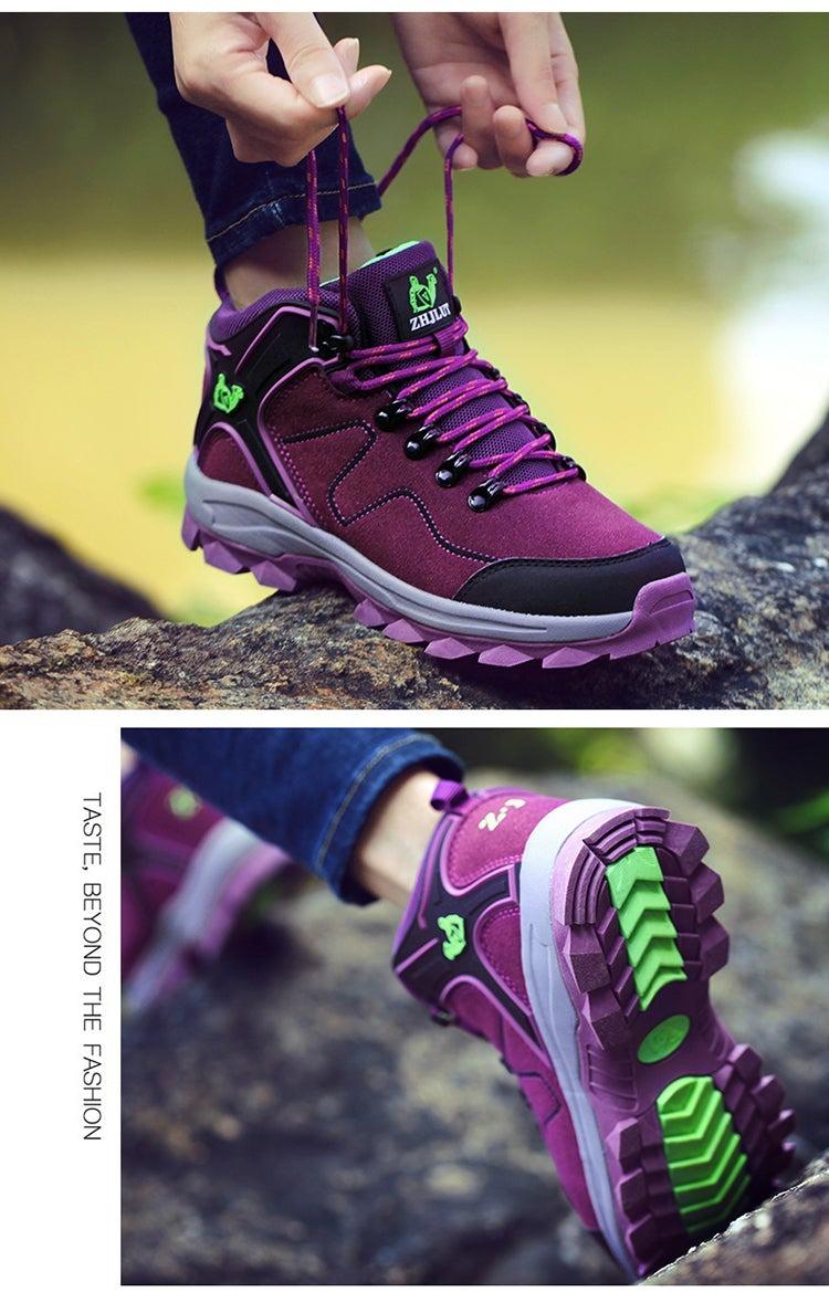 Fashion Outdoor Men's Sports Hiking Boots Wear-Resistant Hiking Men's Fashion Non-slip Waterproof Walking Boots Lightweight Comfortable Sport Ankle Shoes Outdoor Winter Mens Shoes Stevvex