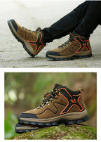 Fashion Outdoor Men's Sports Hiking Boots Wear-Resistant Hiking Men's Fashion Non-slip Waterproof Walking Boots Lightweight Comfortable Sport Ankle Shoes Outdoor Winter Mens Shoes Stevvex