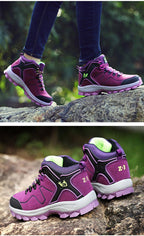 Fashion Outdoor Men's Sports Hiking Boots Wear-Resistant Hiking Men's Fashion Non-slip Waterproof Walking Boots Lightweight Comfortable Sport Ankle Shoes Outdoor Winter Mens Shoes Stevvex