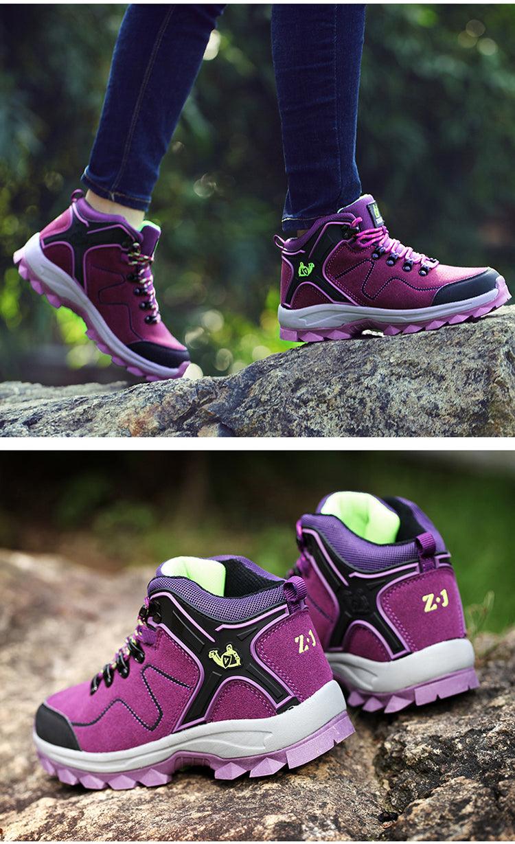 Fashion Outdoor Men's Sports Hiking Boots Wear-Resistant Hiking Men's Fashion Non-slip Waterproof Walking Boots Lightweight Comfortable Sport Ankle Shoes Outdoor Winter Mens Shoes Stevvex