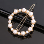 Fashion Pearl Hair Clip Women Girls Elegant Design Triangular Star Round Hairpin Barrette Hair Pins Ponytail Gorgeous Hair Accessories For Women Stevvex