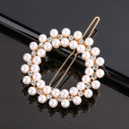 Fashion Pearl Hair Clip Women Girls Elegant Design Triangular Star Round Hairpin Barrette Hair Pins Ponytail Gorgeous Hair Accessories For Women Stevvex
