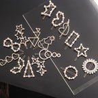 Fashion Pearl Hair Clip Women Girls Elegant Design Triangular Star Round Hairpin Barrette Hair Pins Ponytail Gorgeous Hair Accessories For Women Stevvex