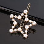 Fashion Pearl Hair Clip Women Girls Elegant Design Triangular Star Round Hairpin Barrette Hair Pins Ponytail Gorgeous Hair Accessories For Women Stevvex