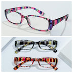 Fashion Print Reading Glasses Women Men Anti Blue Light Glasses Computer Goggles Eye Protection For Men And Women  Portable High-definition  Lens Retro Magnifier Eyewear Diopter +1.0~+4.0 Stevvex
