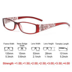 Fashion Print Reading Glasses Women Men Anti Blue Light Glasses Computer Goggles Eye Protection For Men And Women  Portable High-definition  Lens Retro Magnifier Eyewear Diopter +1.0~+4.0 Stevvex