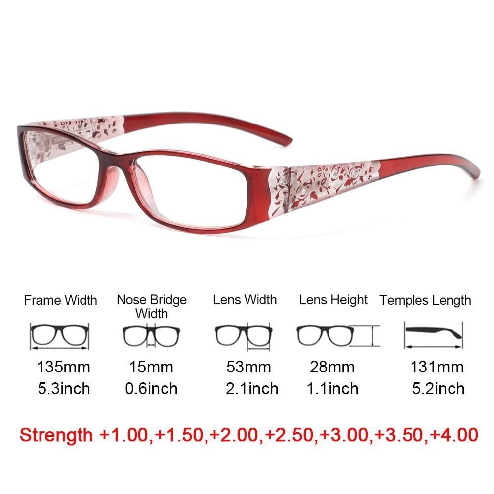 Fashion Print Reading Glasses Women Men Anti Blue Light Glasses Computer Goggles Eye Protection For Men And Women  Portable High-definition  Lens Retro Magnifier Eyewear Diopter +1.0~+4.0 Stevvex