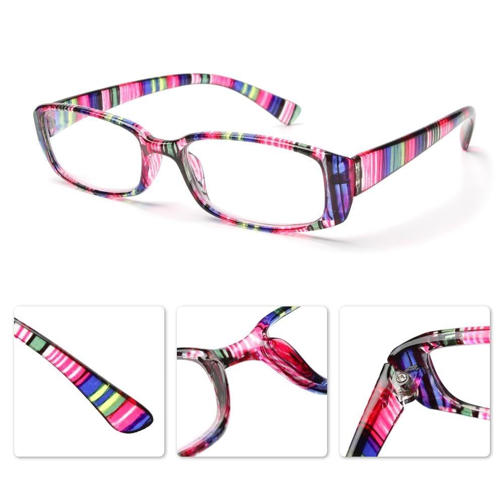 Fashion Print Reading Glasses Women Men Anti Blue Light Glasses Computer Goggles Eye Protection For Men And Women  Portable High-definition  Lens Retro Magnifier Eyewear Diopter +1.0~+4.0 Stevvex
