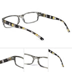 Fashion Print Reading Glasses Women Men Anti Blue Light Glasses Computer Goggles Eye Protection For Men And Women  Portable High-definition  Lens Retro Magnifier Eyewear Diopter +1.0~+4.0 Stevvex
