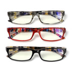 Fashion Print Reading Glasses Women Men Anti Blue Light Glasses Computer Goggles Eye Protection For Men And Women  Portable High-definition  Lens Retro Magnifier Eyewear Diopter +1.0~+4.0 Stevvex