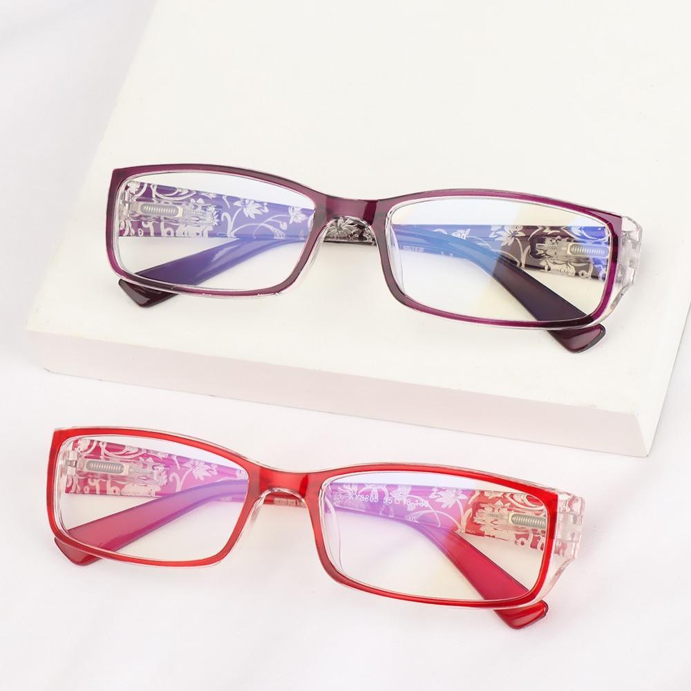 Fashion Print Reading Glasses Women Men Anti Blue Light Glasses Computer Goggles Eye Protection For Men And Women  Portable High-definition  Lens Retro Magnifier Eyewear Diopter +1.0~+4.0 Stevvex