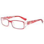 Fashion Print Reading Glasses Women Men Anti Blue Light Glasses Computer Goggles Eye Protection For Men And Women  Portable High-definition  Lens Retro Magnifier Eyewear Diopter +1.0~+4.0 Stevvex