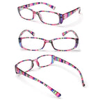Fashion Print Reading Glasses Women Men Anti Blue Light Glasses Computer Goggles Eye Protection For Men And Women  Portable High-definition  Lens Retro Magnifier Eyewear Diopter +1.0~+4.0 Stevvex
