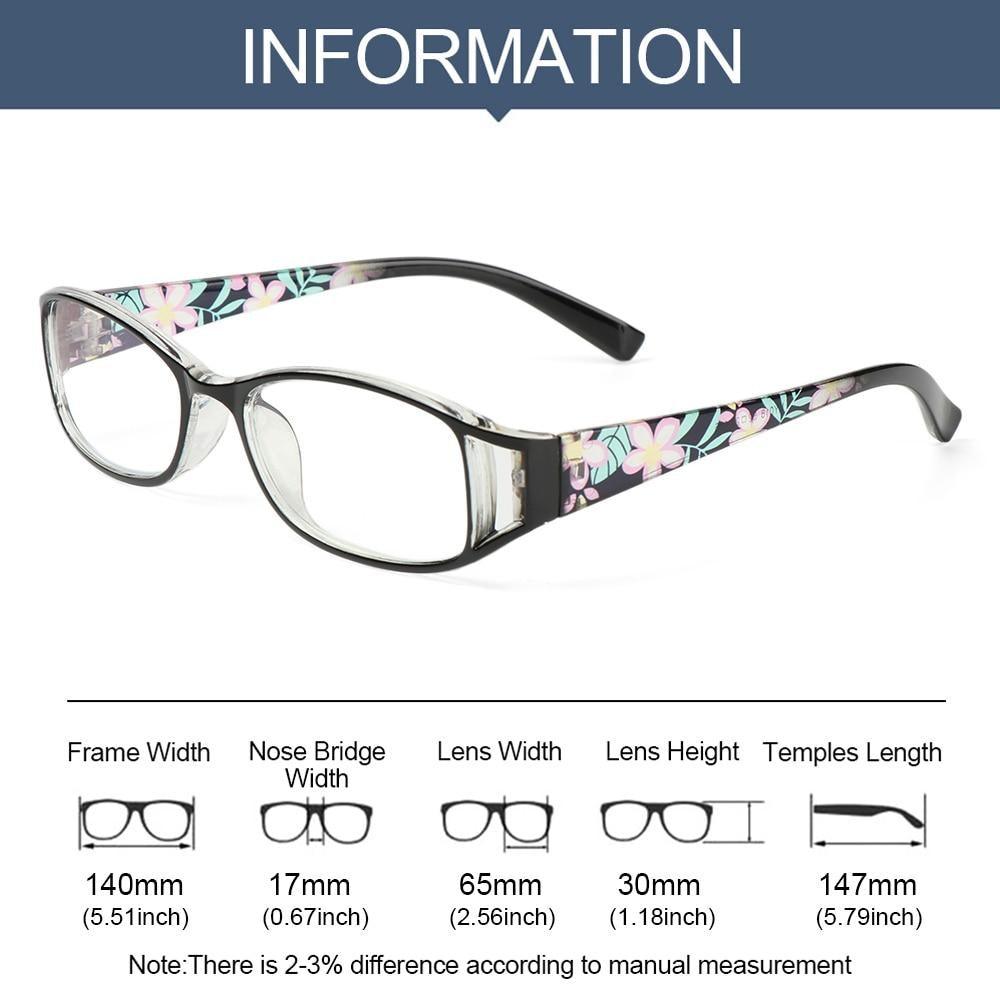 Fashion Print Reading Glasses Women Men Anti Blue Light Glasses Computer Goggles Eye Protection For Men And Women  Portable High-definition  Lens Retro Magnifier Eyewear Diopter +1.0~+4.0 Stevvex