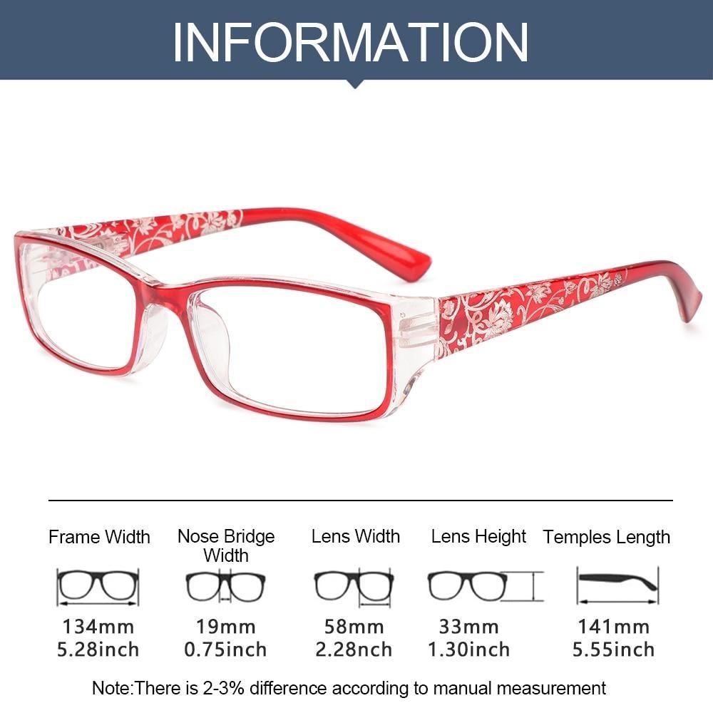 Fashion Print Reading Glasses Women Men Anti Blue Light Glasses Computer Goggles Eye Protection For Men And Women  Portable High-definition  Lens Retro Magnifier Eyewear Diopter +1.0~+4.0 Stevvex
