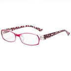 Fashion Print Reading Glasses Women Men Anti Blue Light Glasses Computer Goggles Eye Protection For Men And Women  Portable High-definition  Lens Retro Magnifier Eyewear Diopter +1.0~+4.0 Stevvex