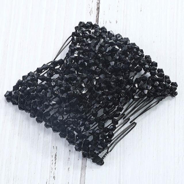 Fashion Professional Hair Comb Ladies Magic Beads Elasticity Double Bead String Clamp Stretchy Gorgeous Hair Accessories For Women for Valentine's Day