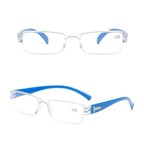 Fashion Reading Glasses Men Women Clear Lens Half Frame Presbyopic Eyewear For Reader Computer Reading Glasses For Women And Men Fashion Rectangle Eyewear Frame Stevvex