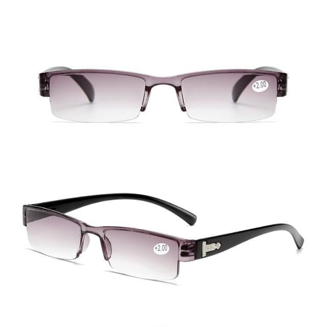 Fashion Reading Glasses Men Women Clear Lens Half Frame Presbyopic Eyewear For Reader Computer Reading Glasses For Women And Men Fashion Rectangle Eyewear Frame Stevvex
