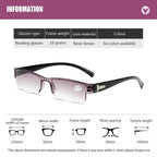 Fashion Reading Glasses Men Women Clear Lens Half Frame Presbyopic Eyewear For Reader Computer Reading Glasses For Women And Men Fashion Rectangle Eyewear Frame Stevvex