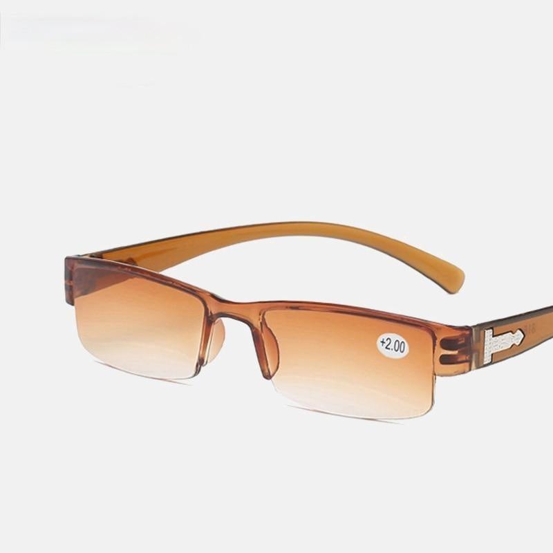 Fashion Reading Glasses Men Women Clear Lens Half Frame Presbyopic Eyewear For Reader Computer Reading Glasses For Women And Men Fashion Rectangle Eyewear Frame Stevvex