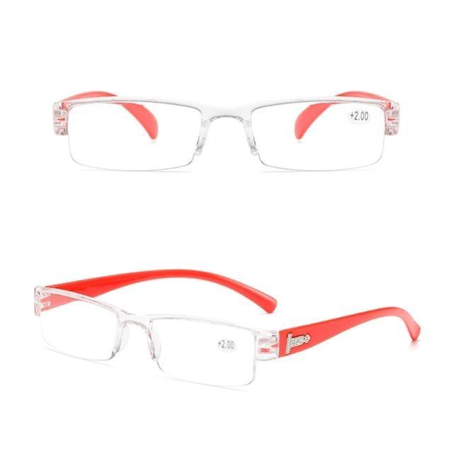 Fashion Reading Glasses Men Women Clear Lens Half Frame Presbyopic Eyewear For Reader Computer Reading Glasses For Women And Men Fashion Rectangle Eyewear Frame Stevvex