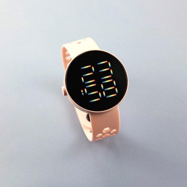 Fashion Silicone Watch Children Electronic Sport LED Touch Digital Screen Wrist Watch Boys Girls Ultra-Thin Digital Sports Watch Stainless Steel Fashion Wrist Watch For Men Women Stevvex