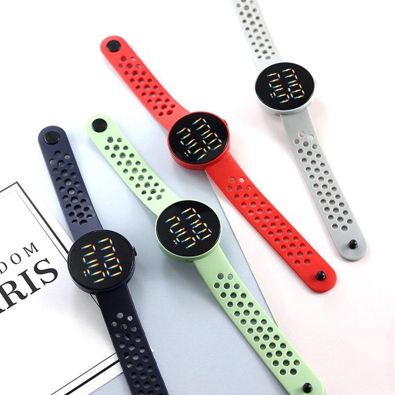 Fashion Silicone Watch Children Electronic Sport LED Touch Digital Screen Wrist Watch Boys Girls Ultra-Thin Digital Sports Watch Stainless Steel Fashion Wrist Watch For Men Women Stevvex