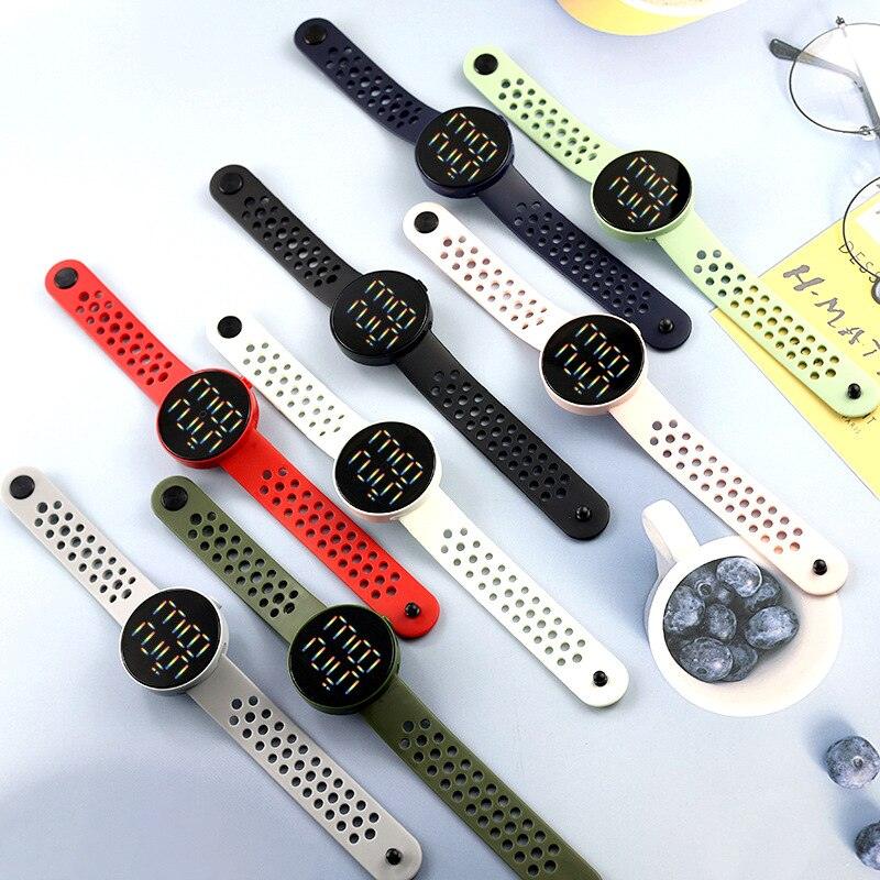 Fashion Silicone Watch Children Electronic Sport LED Touch Digital Screen Wrist Watch Boys Girls Ultra-Thin Digital Sports Watch Stainless Steel Fashion Wrist Watch For Men Women Stevvex