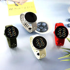 Fashion Silicone Watch Children Electronic Sport LED Touch Digital Screen Wrist Watch Boys Girls Ultra-Thin Digital Sports Watch Stainless Steel Fashion Wrist Watch For Men Women Stevvex