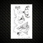 Fashion Small Sexy Black Temporary Waterproof Tattoo Cute Star Heart Tattoos Sticker Body Finger Tattoo For Kids Womens