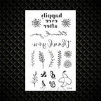 Fashion Small Sexy Black Temporary Waterproof Tattoo Cute Star Heart Tattoos Sticker Body Finger Tattoo For Kids Womens