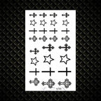 Fashion Small Sexy Black Temporary Waterproof Tattoo Cute Star Heart Tattoos Sticker Body Finger Tattoo For Kids Womens